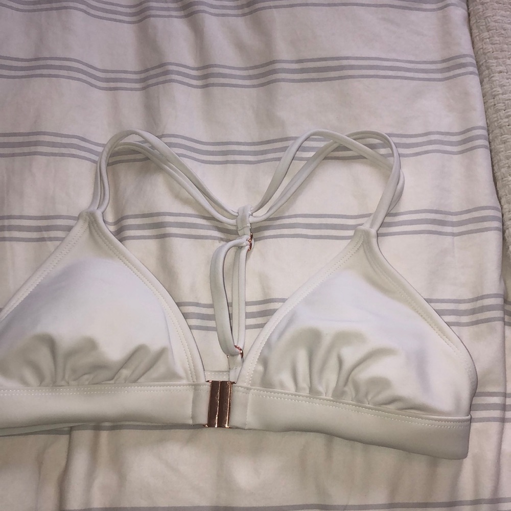 white bikini top